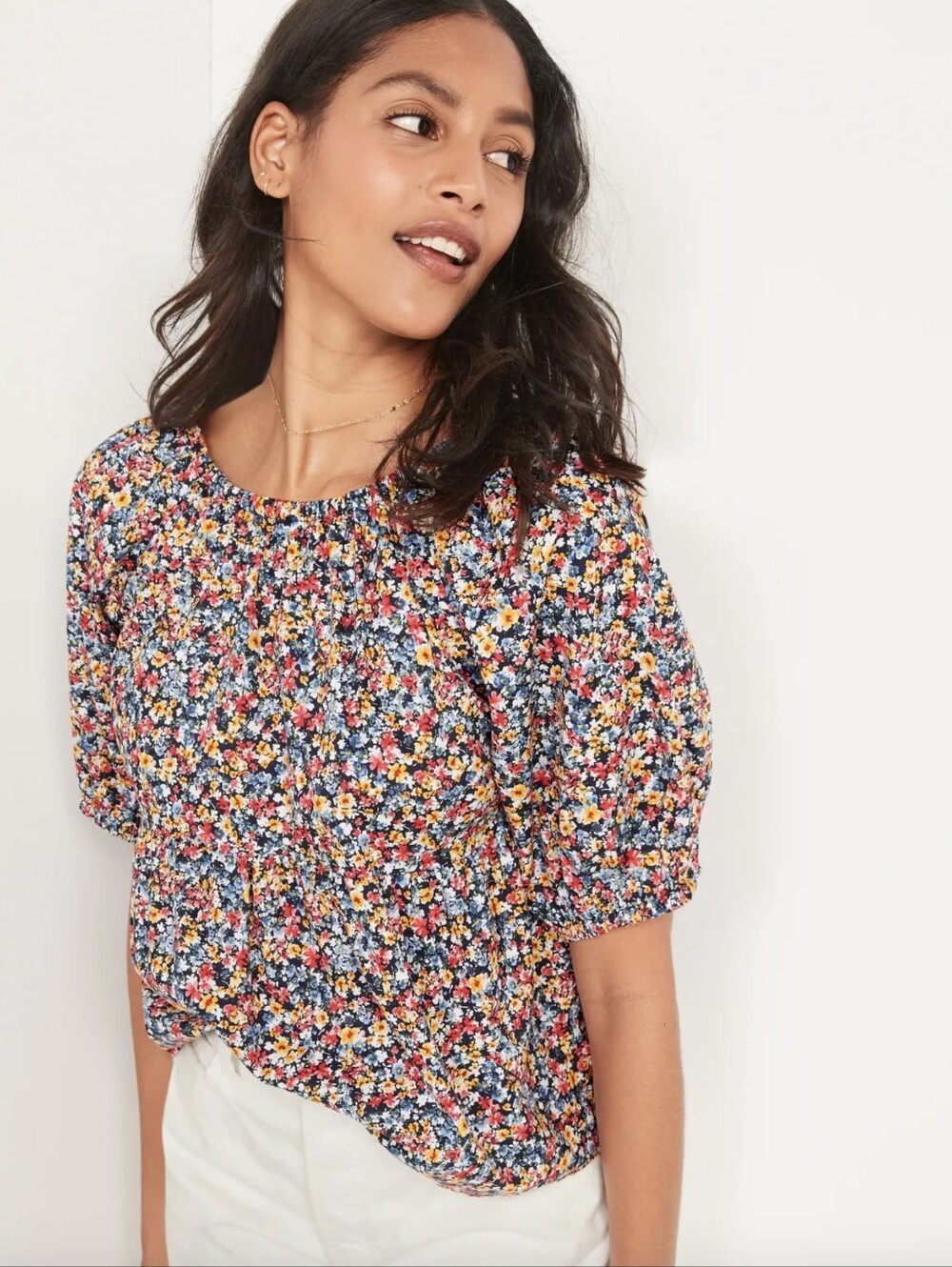 Old Navy Ditsy Floral Cottagecore Top | 100% Cotton | Size Small